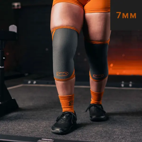 Forge Grey Powerlifting Knee Sleeves - Image 2