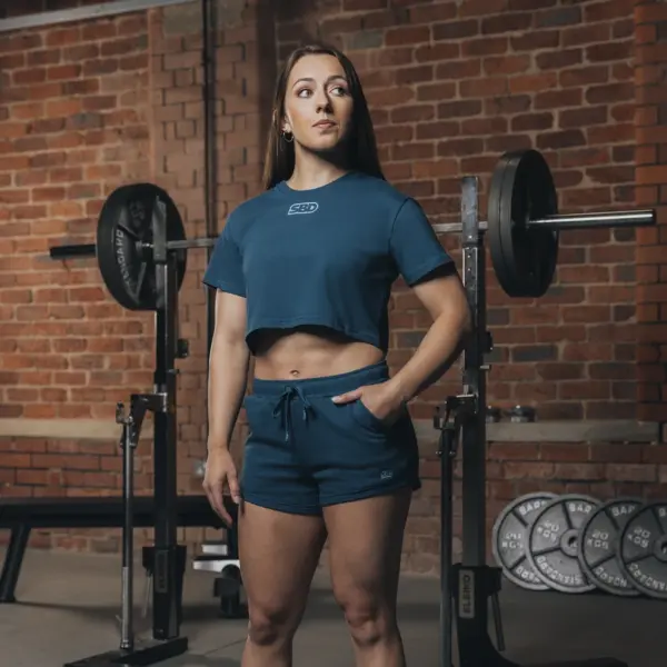 Reflect Crop Top Teal - Image 2