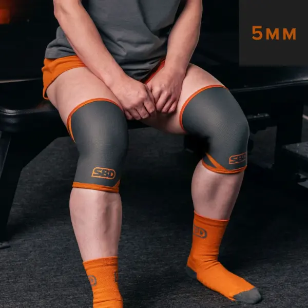 Forge Grey Weightlifting Knee Sleeves - Image 2