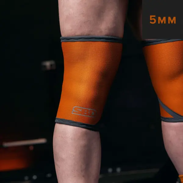Forge Orange Weightlifting Knee Sleeves - Image 2